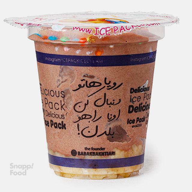 بستنی آیس‌پک شکلاتی کرمان